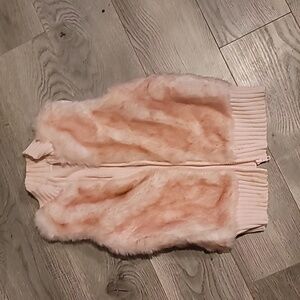 Gymboree Faux Fur Pink Sweater Vest Size 5-6